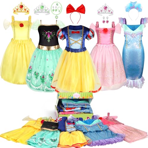 HAMSILY Princess Dress Up Clothes for Little Girls: Princess Costume for Girls Toddler, Girl Toys...