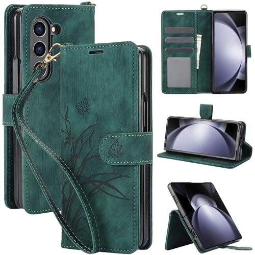 Étui Z Fold 6 5G robuste anti-rayures avec porte-cartes et béquille