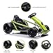 24V 8.1 MPH Electric Go Kart for Kids 8-14 Years, 300w*2 Extra Powerful Motors, Max Load 180Lbs Outdoor Ride on Toy for Teens, Music, Drifting Tires& Spacious Seat, Green