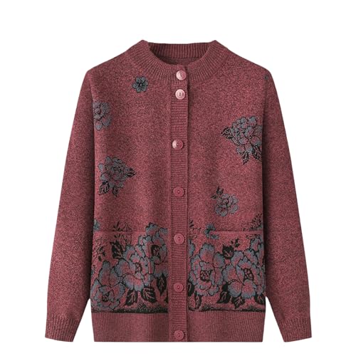 Chaqueta de punto suelta para mujer mayor cárdigan cómodo de entretiempo