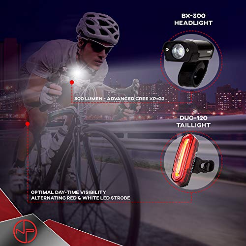 Bx-300 Rechargeable Bike Light Set - Powerful Front And Back Lights, Bicycle Accessories For Night Riding, Cycling Safety Best Headlight With Usb Tail Rear For Adults Kids Men Women Road Mountain #TOP1