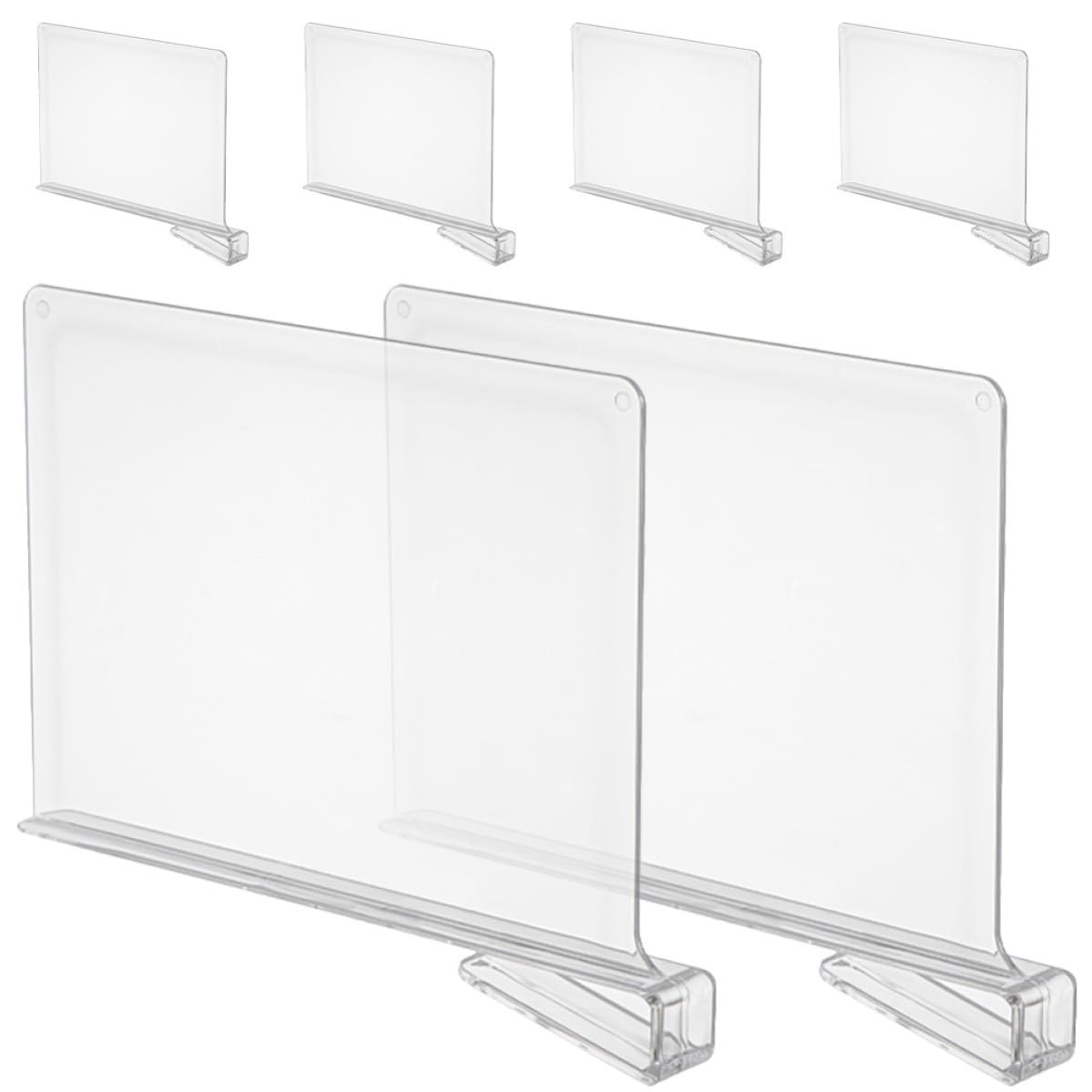 ABOOFAN 6 Piezas Divisor de Estantes Transparente para Armario, Plástico