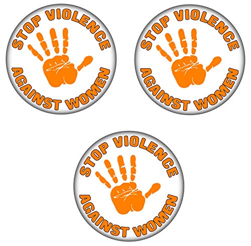 3 Pack - Stop Violence Against Women - 59mm Badge/Badges