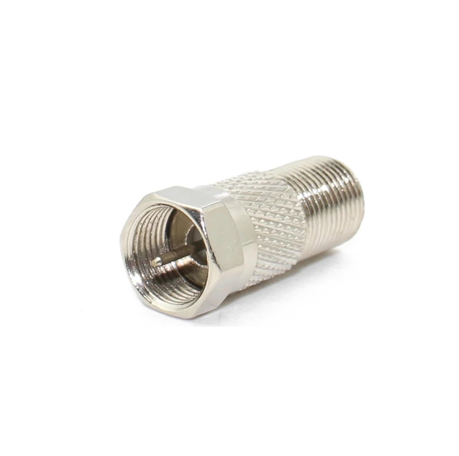 Conector coaxial tipo F macho y hembra con divisor tipo T de 4 canales y codo de 90 grados 3