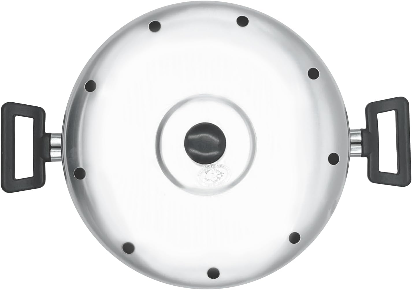 Pentole Agnelli FAMR8628 Nonna Aurelia oven for cakes in BLTF aluminum with lid and iron plate, silver, 28 cm