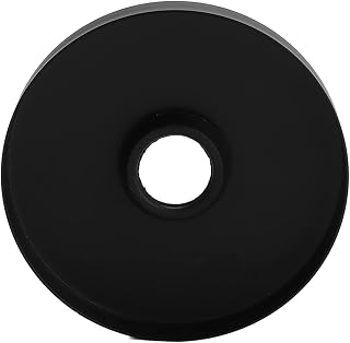Shower Flange Cover, Large Round Shower Arm Flange Replacement 304 Stainless Steel Shower Head Arm Escutcheon Cover Plate for Home G1/2in Pipe Replacement (Black)