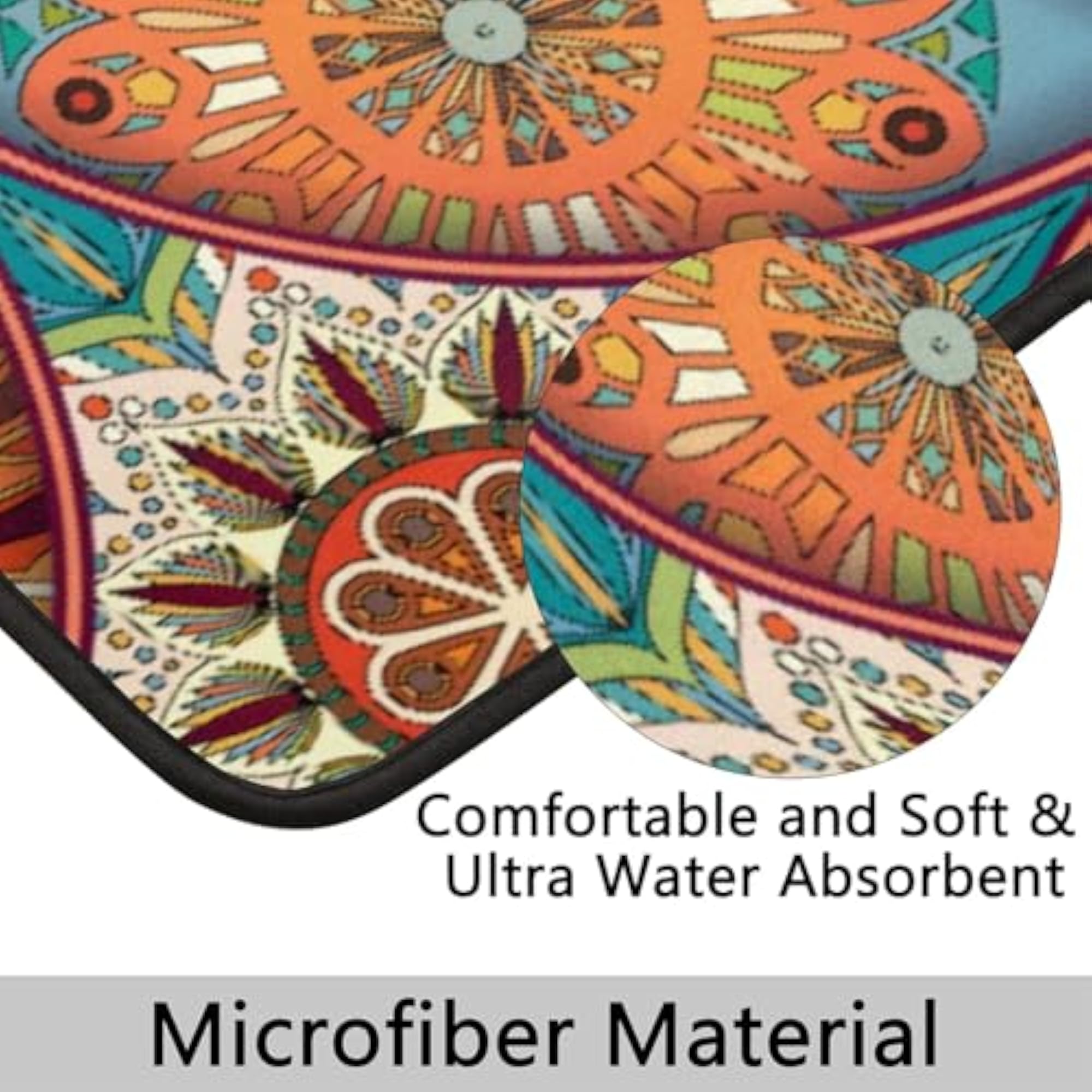 2 Piece Soft Absorbent Bath Mat Set