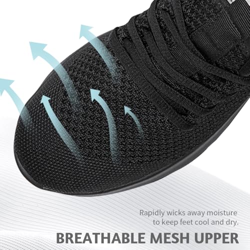 Image of Men's Running Walking Shoes Sneakers Tennis Fitness Athletic Shoes Non Slip On Sports Casual Workout Shoe Lightweight Comfortable Gym Fashion Breathable Mesh Trainer