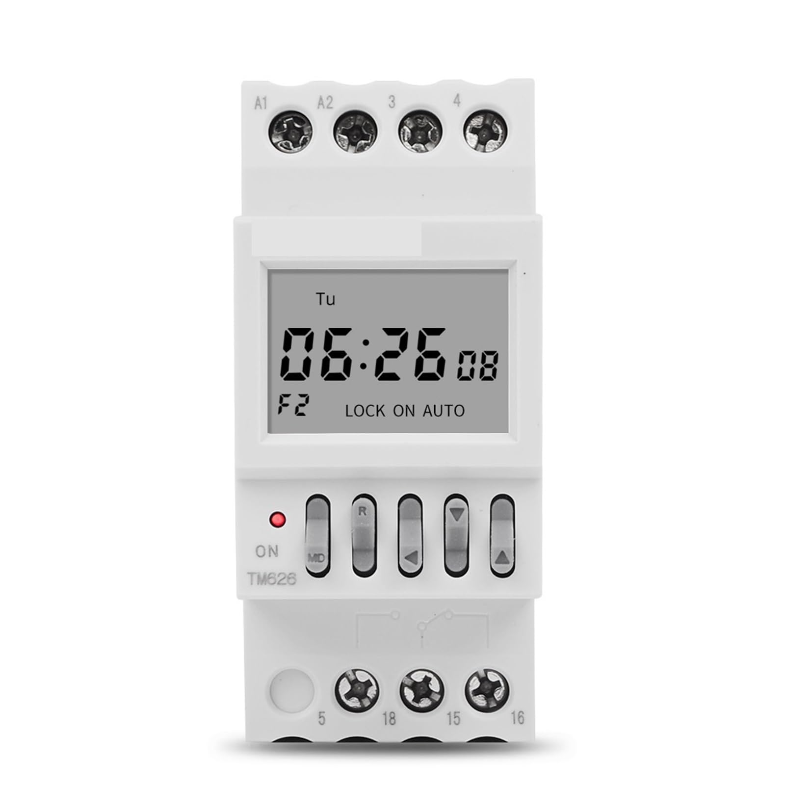 1PCS 2 Channels Output 1 Second Interval Timer Switch Separate Control Digital 7 Day Weekly Programmable Time Clock 220V 12V DIN Rail(220V)