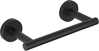 Toilettenpapierhalter, Doppelpfosten, schwenkbarer Taschentuchrollenhalter, Edelstahl, rostfrei, Wandhalterung, TP, große Megarolle, kompatibel für Badezimmer, Gewerbe und Wohnmobil, Schwarz