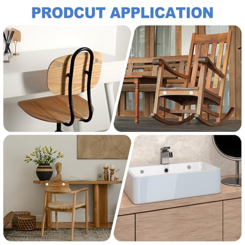 Protector de suelo para sillas de mesa con tapón redondo de plástico negro 7