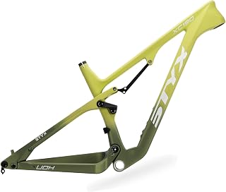 WIQUYBML Cuadro de Bicicleta de montaña Softtail de 29 Pulgadas con suspensión de Carbono, Eje pasante de 15'' y 17'', Freno de Disco de 148 mm, Cuadros de Enduro.