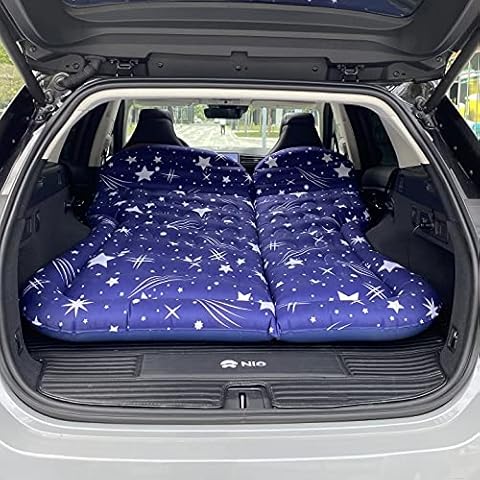 SinJyun Suv Air Mattress Camping Bed,Car Inflatable Bed Back Seat,Car Air Mattress Back Seat with Two Pillow and Air Pump Cover