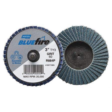 Flap DISC, CRS, GRIT 40, TY 3, 3IN, BLUEFIRE