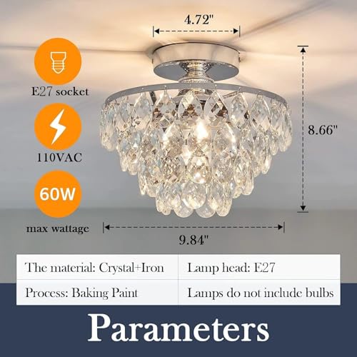 Iluminación para pasillos y dormitorios con lámpara LED de cristal 4