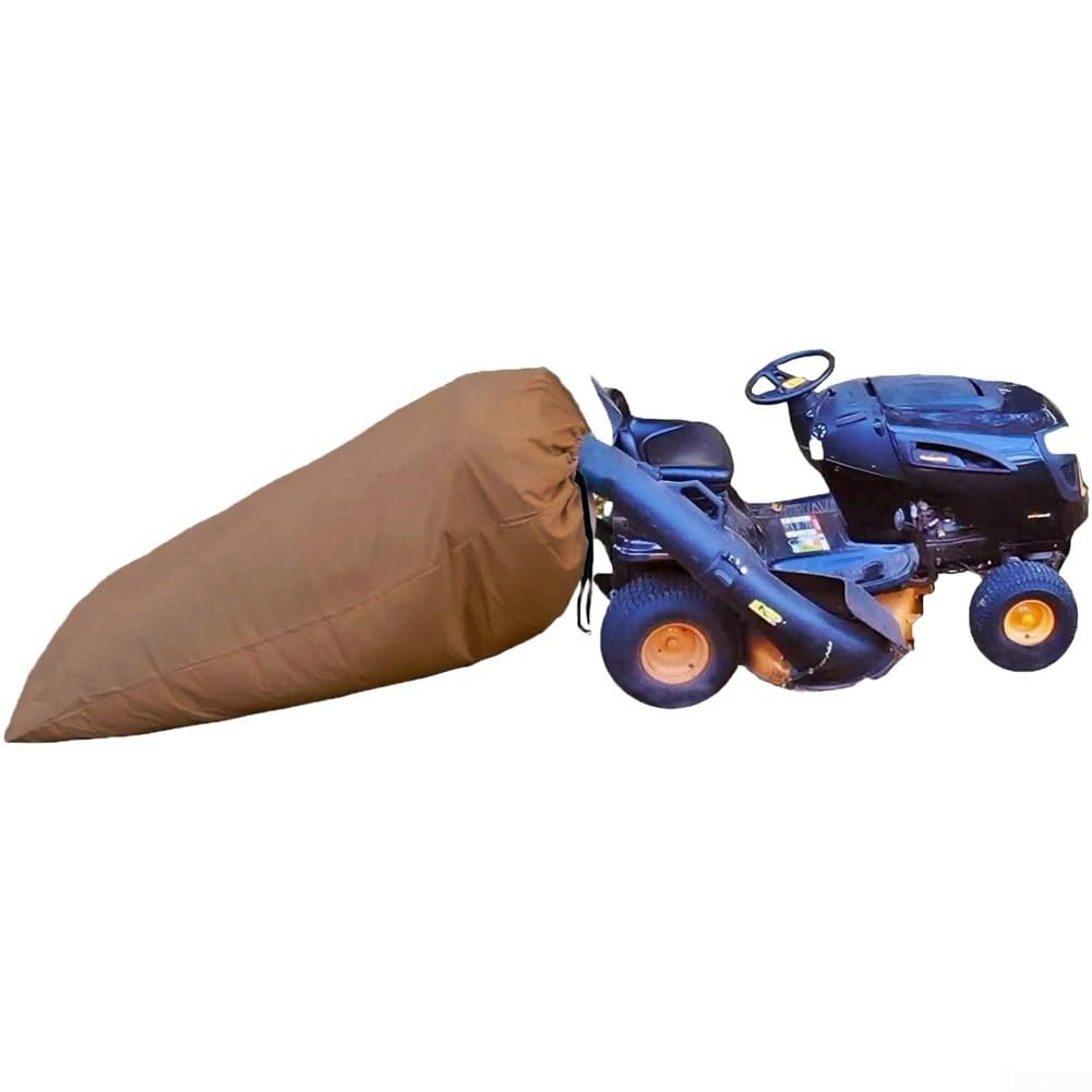 Bolsa sopladora de hojas de 97 x 55 pulgadas en algodón beige para tractor de césped