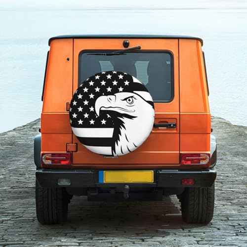 Image of Spare Tire Cover American Eagle and Flag Wheel Covers USA Flag Weatherproof Universal Wheel Protectors for Rv SUV Camper Travel Trailer 15 Inch