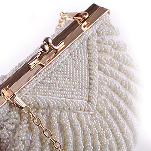 Umhängetasche Damen Clutch Damen Clutch Bag Abend Clutch Hochzeit Braut Tote Pearl Perlen Mode Shell Chain Party Bag – Bild 4