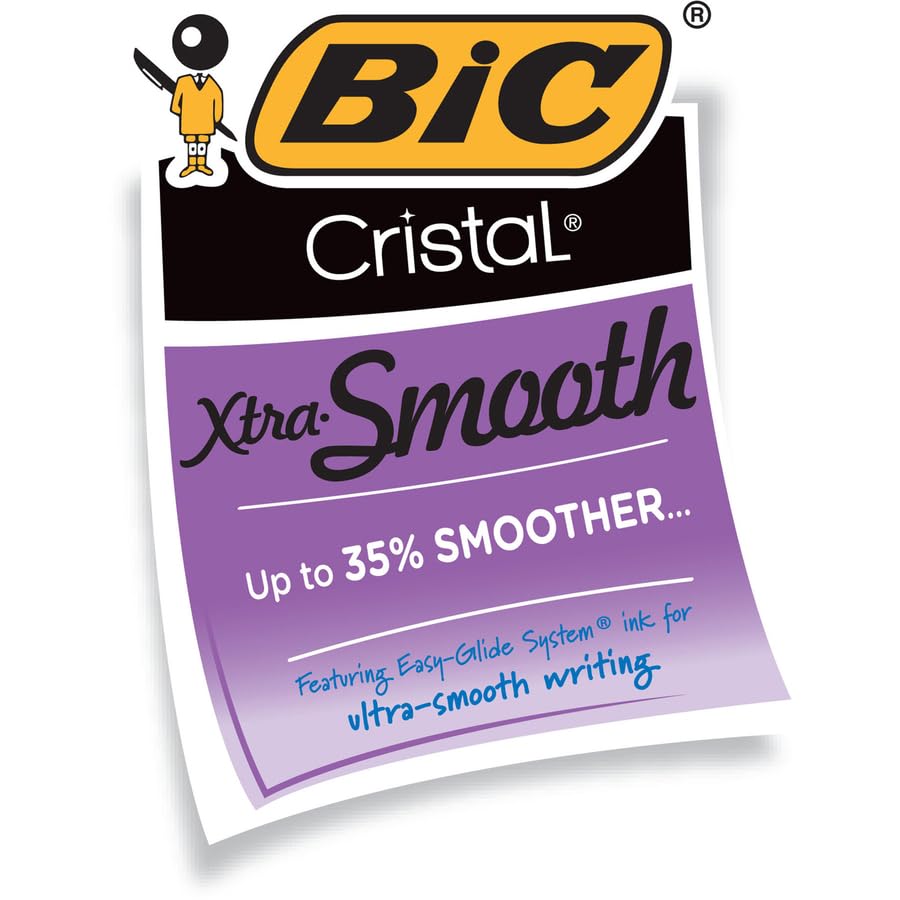 BIC Ballpoint Pen, Medium Point, Blue | Cristal Xtra Smooth | 1.0mm | 10-Count | Pack of 2 - image 7
