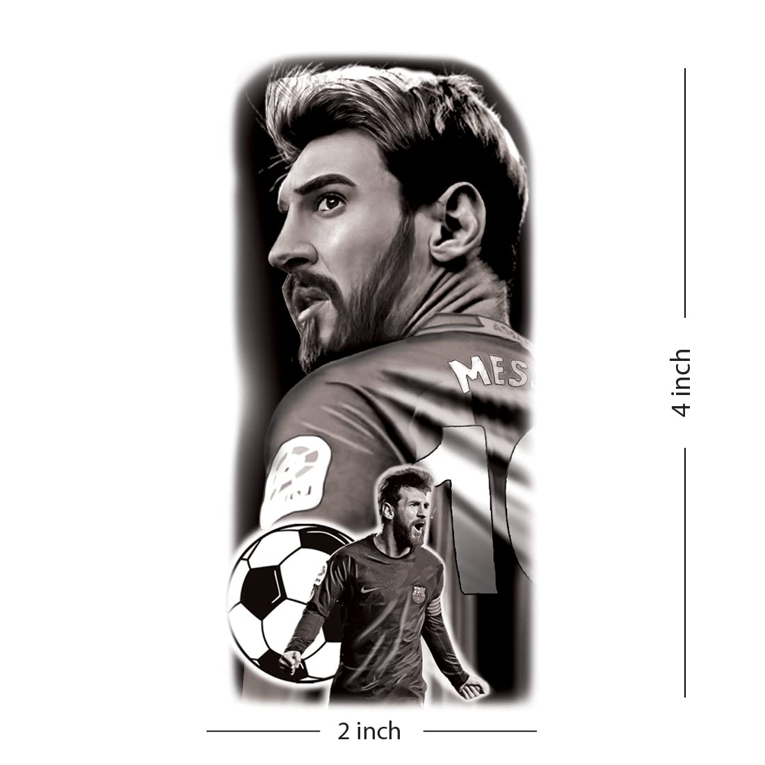 Temporary Tattoowala Lionel Messi Tattoo Sticker Fake Tattoo For Male And Female Waterproof Tattoo Sticker 1
