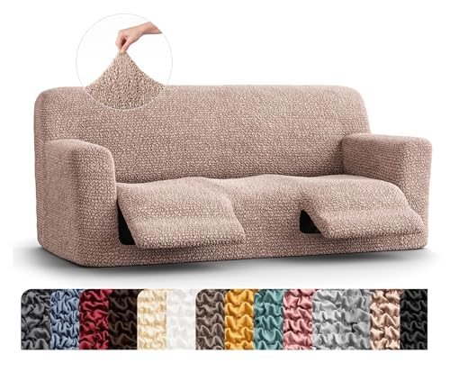 PAULATO BY GA.I.CO. PAULATO BY GA.I.CO. Recliner Cover – Soft Form-Fit Slipcover – Stretch 1-Piece Reclining Furniture Protector – Machine Washable Hypoallergenic Fabric – Blush Taupe (Reclining Sofa 63"-91" Wide) sold by Mamma Mia Covers - Amazon