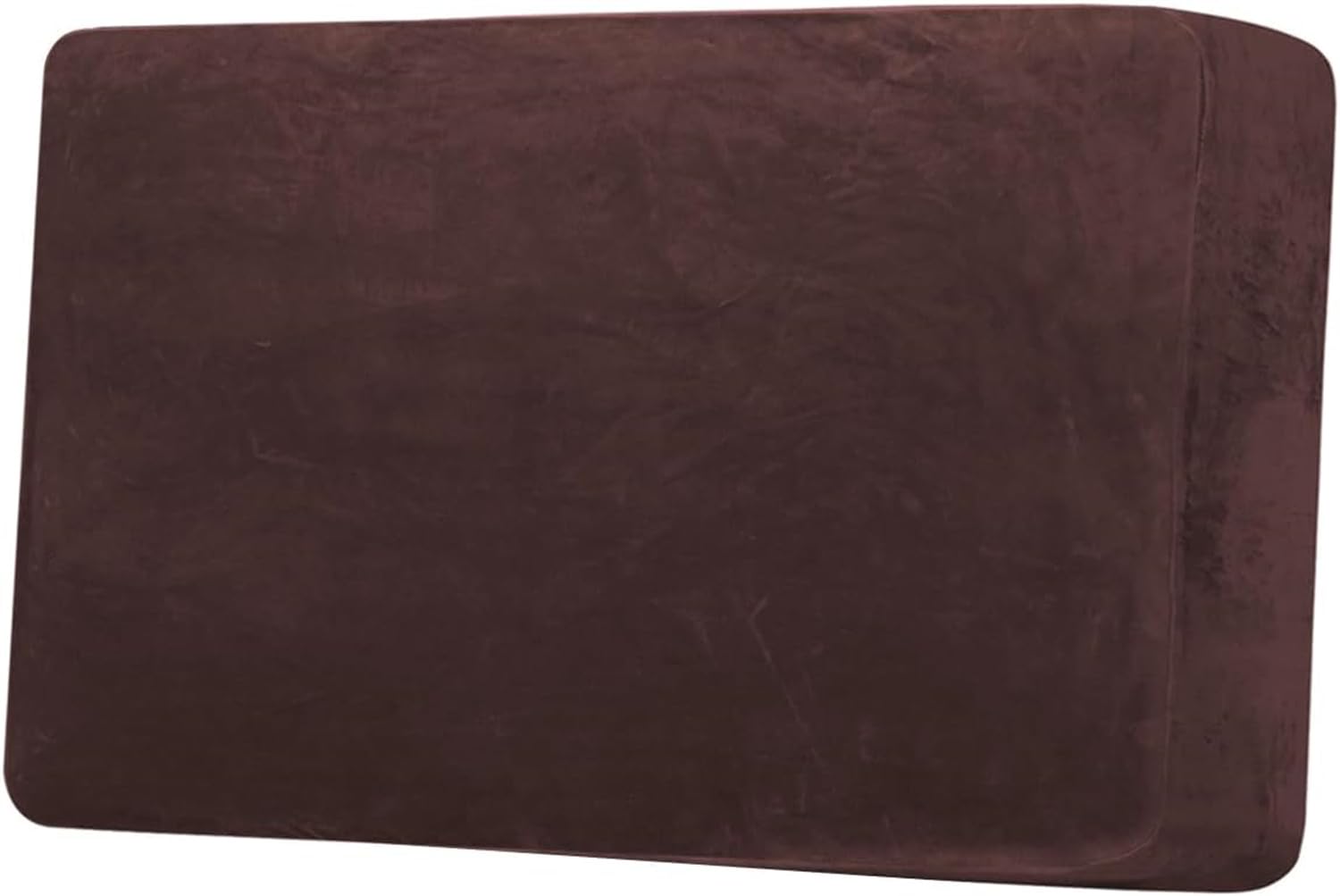 LINGKY Sofa Seat Cushion Cover, Sofa Cushion Slipcovers Stretch Velvet, Universal Non-Slip Couch Cushion Covers Replacement for Individual Furniture Protector (Chocolate,2 Seater) — image 1