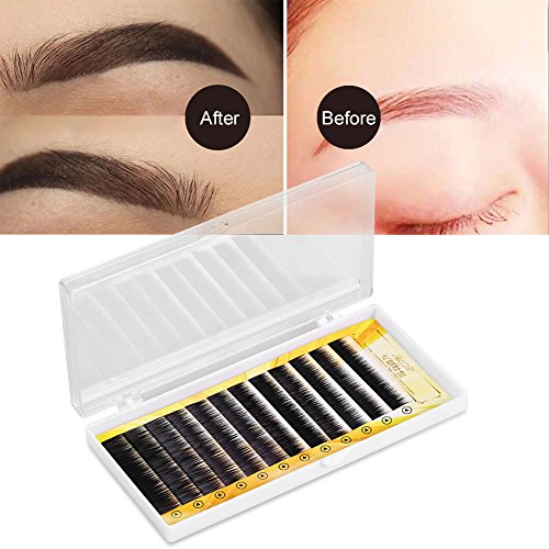 Patch pour Sourcils, Extensions de Poils pour Sourcils, Faux Sourcils Noirs Mélangés, Agrandisseur de Sourcils Individuels de 5 à 8mm