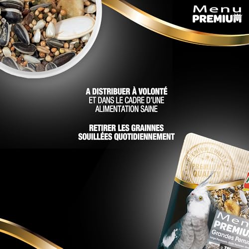 Riga - Menu Premium pour Grandes Perruches - Mélange de Graines, Céréales Et Fruits - Riches en Vitamines Et Minéraux - Élaboré par des Vétérinaires - 1 kg – Image 5