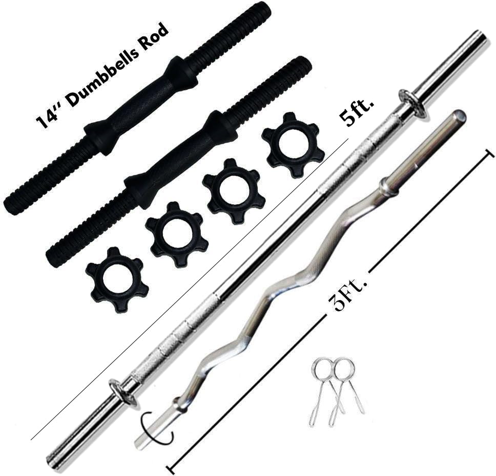 Image of StarX PVC Weigt with 3Ft Curl Rod and 5Ft Straight Rod with Accessory