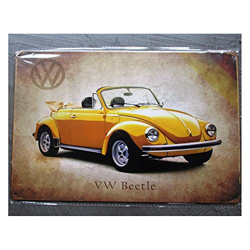 hotrodspirit - Plaque VW Cox Cab Orange Deco Bar Diner loft Volkswagen