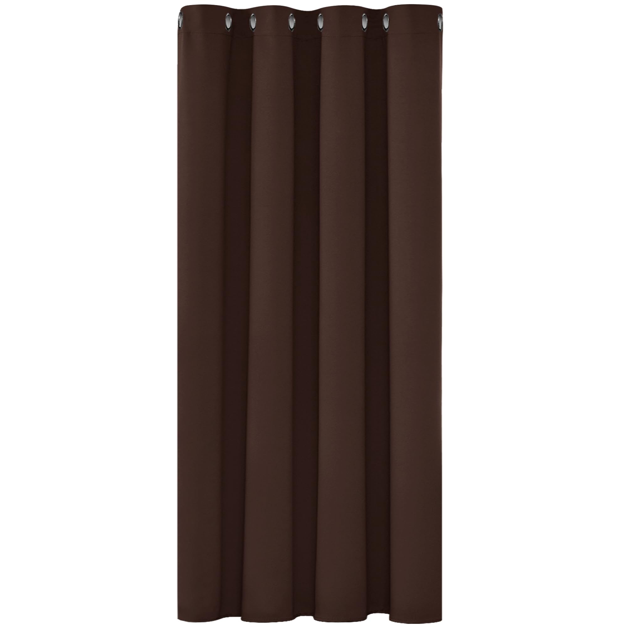 Deconovo Chocolate Eyelet 108 Inch Drop Curtain Window Treatment Thermal Insulated Eyelet Curtain Blackout Curtain For Living Room 52"X 108" 1 Panel