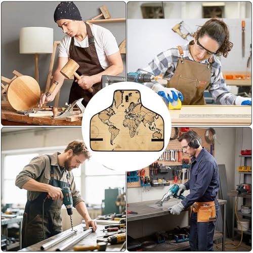Delantal de trabajo impermeable con 8 bolsillos para hombre y mujer miniatura 6