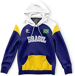 Moletom Com Capuz Canguru Países Seleções Old School Fullprint HD