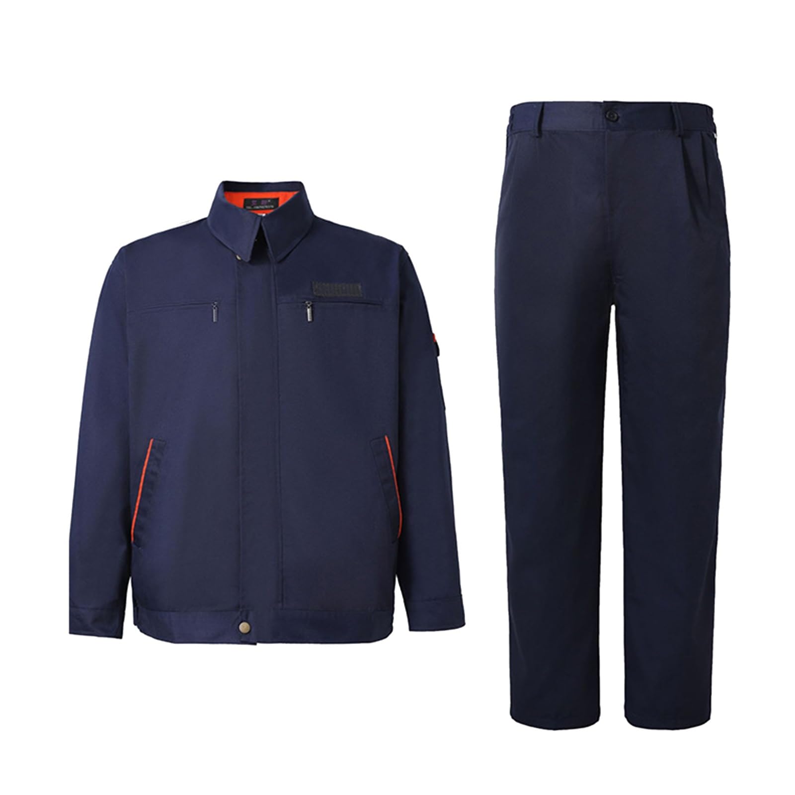 Combinaison de Travail de Soudage En Coton pour Hommes Veste de Soudeur À Col Montant Vêtements de Travail Ignifugés pour Atelier D'usine