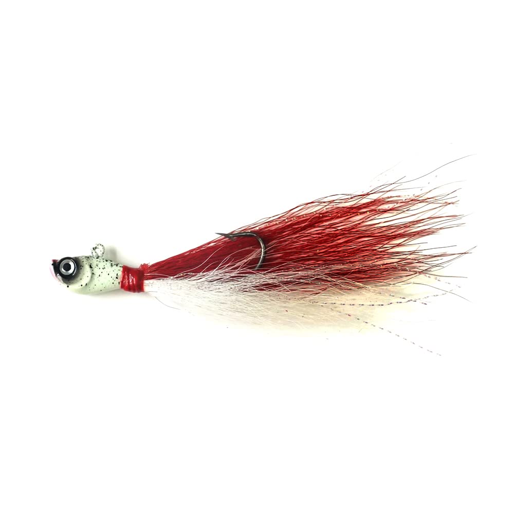 Lot De 6 Leurres Bucktail Jigs Pour Eau Salée - Poids 1/4 Oz, 1 Oz, 2 Lot De 6 Leurres Bucktail Jigs Pour Eau Salée - Poids 1/4 Oz, 1 Oz, 2