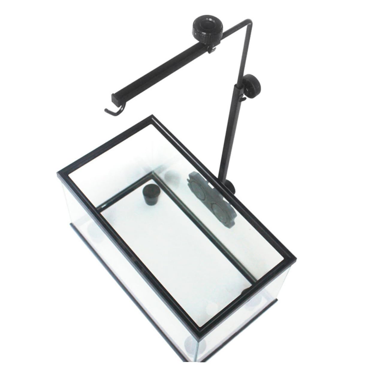 Garneck Supporto Regolabile per Lampada da Basking Tartarughe e Rettili Staffa in Robusta per Acquari e Vasche Accessorio per Illuminazione Serbatoio