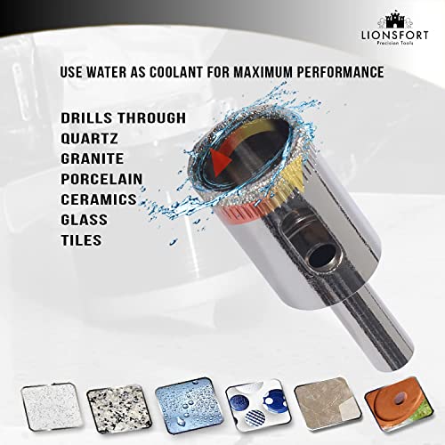 image for LIONSFORT 3/4 Inch Diamond Drill Bit Hole Saw for Ceramic Porcelain Gl