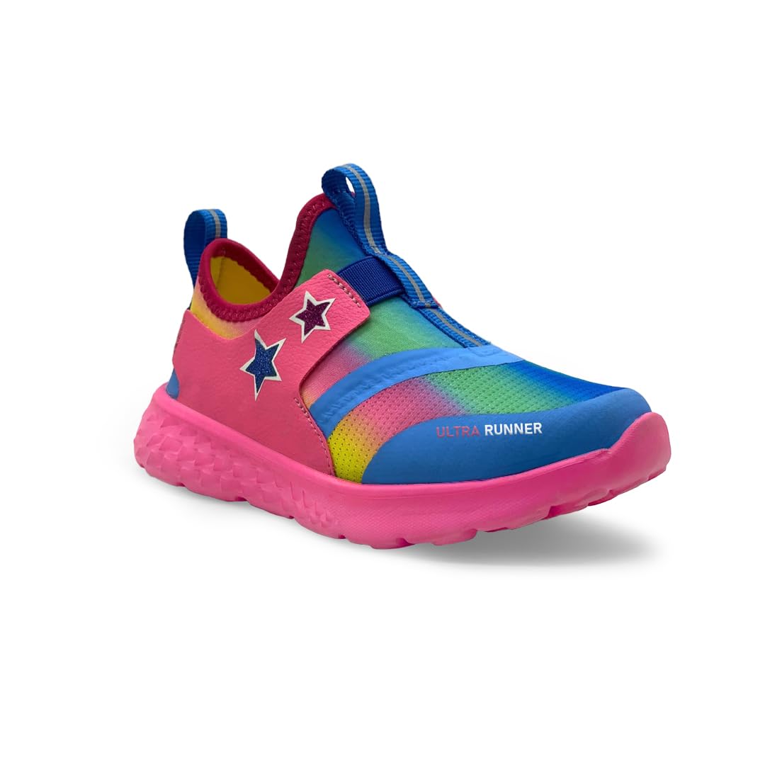 KazarMax Kids Girls Stars Glow in The Dark Ultra Runner Shoes - 11 Kids UK Rainbow (B0BRNJCQ8W) Amazon Price History, Amazon Price Tracker