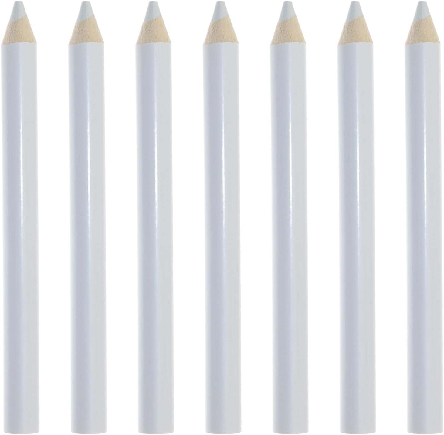 7PCS White Fabric Chalk Set 8.7cm Tracing Tools Pencils for Sewing Fabric Marking Refills for Fashion Designers