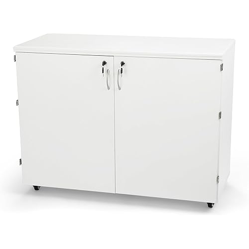 Arrow K7911 Dingo Kangaroo 9 Drawer Storage Cabinet for Sewing and Crafts, Portable with Wheels, White Ash Finish