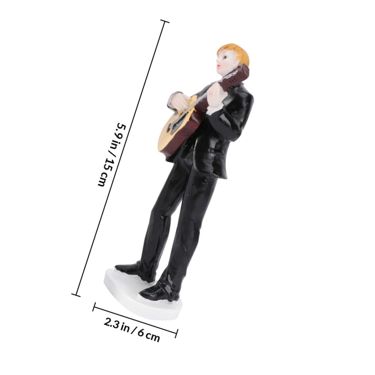 Toyvian Guitare Romantique mariée et Le marié gâteau Topper élégant gâteau Topper Figurine Décoration de Mariage Figurine résine Cadeau