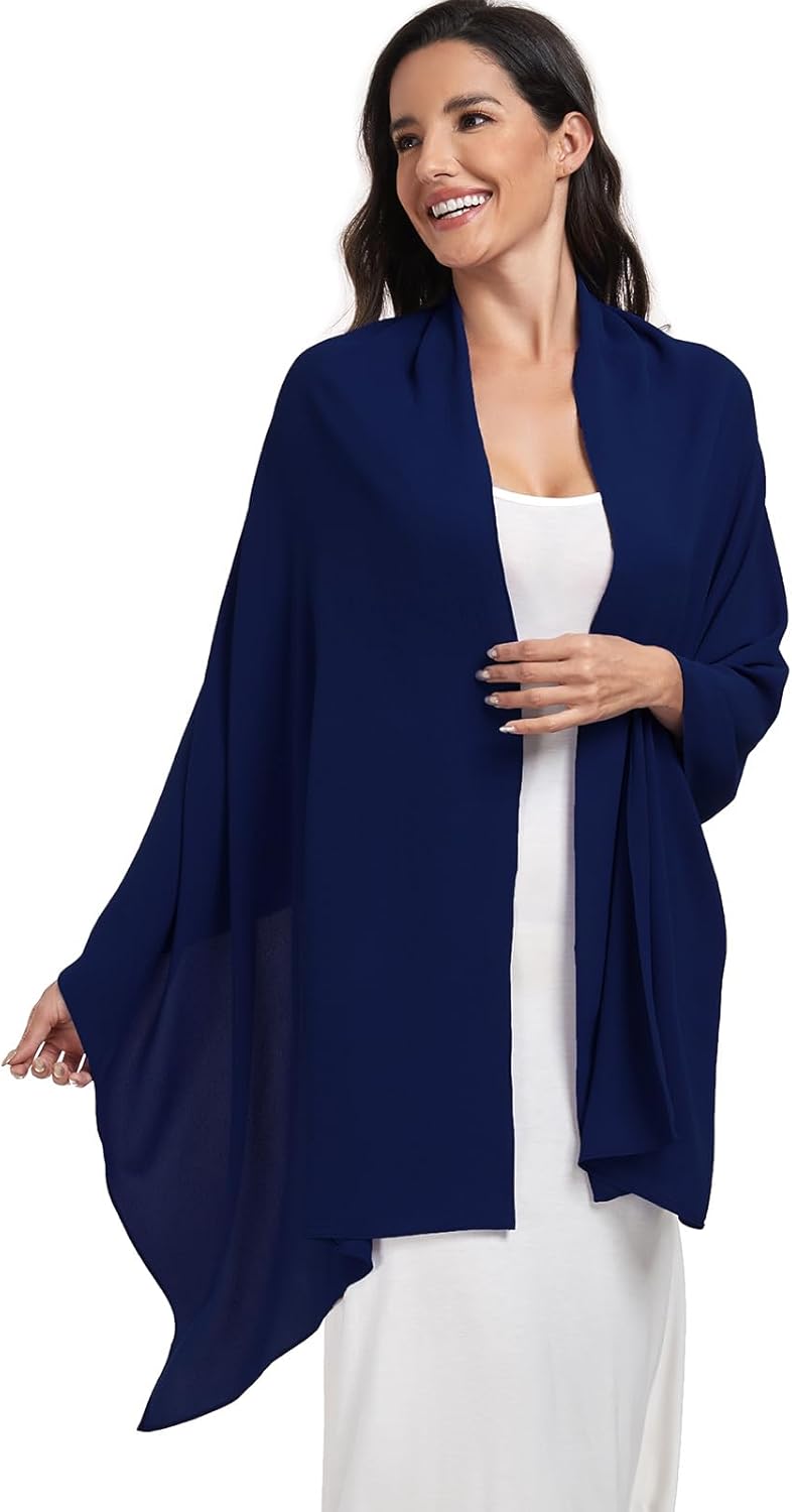 Chiffon Shawl and Wraps for Women Warm Scarves Wedding Evening Bridal Scarfs Pashmina Shawls - Image 2