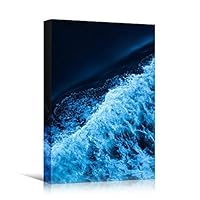 Canvas Wall Art Coastal Aerial View Beach Beach Blue Coastal Cool Photography Relax/Calm - 12x18 inches