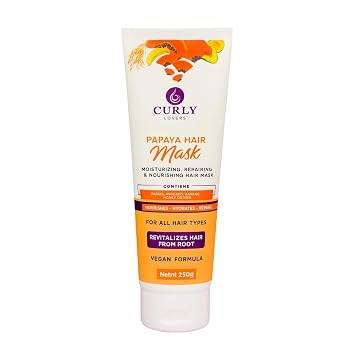 Curly Lovers Papaya Hair Mask 8.8oz - Mascarilla de Papaya para el cabello 250 gr