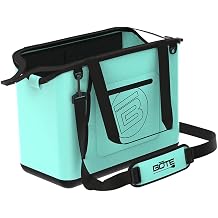 BOTE Mule Tote Structured Utility Tote Bag with Hinged Stay-Open Opening Water-Resistant & Easy-Clean Material Crossbody, Multi-Pocket Design with IP68 Zippers for Beach Camping & Outdoor Use