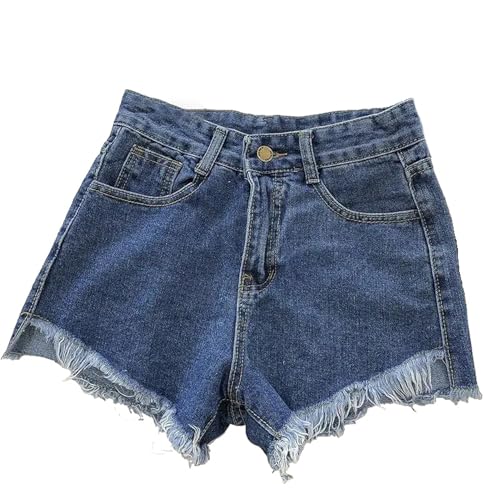 Short en jean décontracté pour femme à franges et jambes larges pour l'été