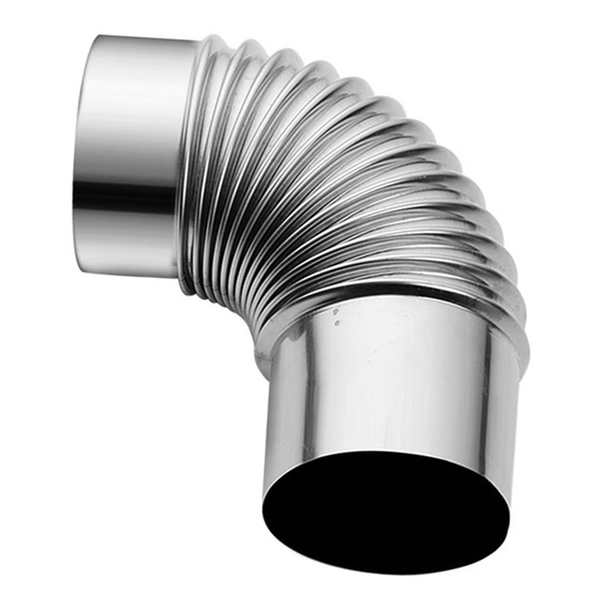 Extensión de Tubo de Chimenea de Acero Inoxidable de 110 mm, 1 Pieza, Codo de 90 Grados, para Chimenea, conducto de Humos, para Exteriores