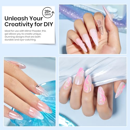 Image of Beetles 3D Gel Nail Art, 1Pcs 15ml Sculpting Gel 3 in 1 Clear No Wipe Nail Polish Rhinestone Art Glue for Nail Gems Diamond Jewelry U V LED Lamp Needed DIY Home Salon Nails Gifts for Women