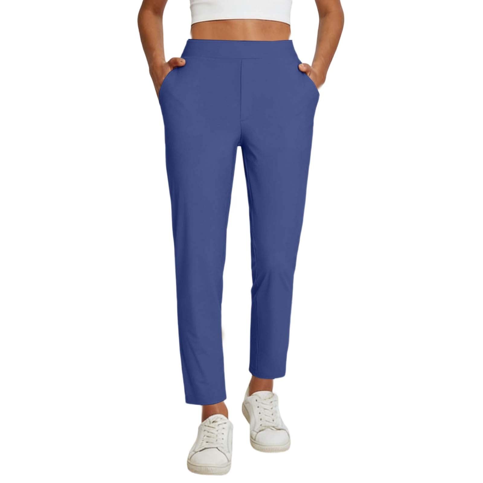 Pantaloni chino da donna, elasticizzati, da golf, 7/8, estivi, da jogging, sportivi, per il tempo libero, per lo sport, per l'allenamento, per il lavoro, per la corsa, estivi