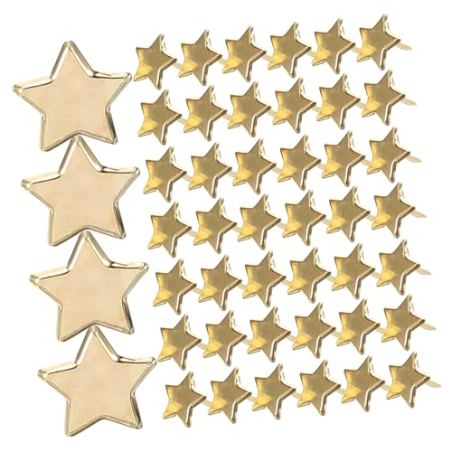 ERINGOGO Metal Brad Fasteners Set 50pcs Star Brads DIY Photo Album Scrapbook Kit Accessories
